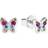 s.Oliver Stud Earrings with Zirconia Synth - Multicolor/Butterfly