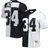 Mitchell & Ness Men's Bo Jackson Black and Silver Las Vegas Raiders 1988 Split Legacy Replica Jersey