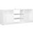 vidaXL LED Lights High Gloss White TV-bänk 120x50cm