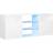 vidaXL LED Light White TV-bord 120x50cm