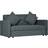 Homcom Convertible Dark Grey Sofa 152cm 2 Seater