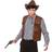 Wicked Costumes Cowboy Vest I Meleret Brun