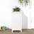 vidaXL 40x40x78 cm Massivt Fyrretræ Hvid Plantekasse