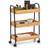 Zeller Bambus Metal Vogn Med Hjul 50 x 28 x 70 cm Rullebord