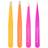 Brushworks Brushworks HD 4 Piece Combination Tweezer Set Brights