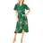 Mela London Floral Print Wrap Midi Dress - Green