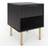 GFW Nervata Black Bedside Table 39x39cm