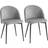 Homcom Modern Contemporary Gray Kitchen Chair 77cm 2pcs