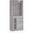 vidaXL Highboard ‎1 Glass Door 3 Drawers Grey Sonoma Skænk 69.5x180cm