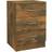 vidaXL 815321 Smoked Oak Bedside Table 35x38cm