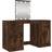 vidaXL 130x50x132.5cm Smoked Oak Dressing Table 50x130cm