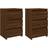 vidaXL Engineered Wood Brown Oak Sengebord 35x40cm 2stk