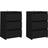vidaXL Engineered Wood Black Sengebord 35x40cm 2stk