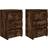 vidaXL Engineered Wood Smoked Oak Sengebord 35x40cm 2stk