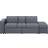 Beliani Falster with Stool Dark Gray Sofa 210cm 3 Seater