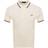 Fred Perry Twin Tipped Polo Shirt - Ecru/Brown/Navy