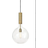 Konsthantverk Rosdala Brass/Clear Pendant Lamp ∅ 30cm