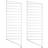 String Floor White Shelving System 2pcs