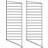 String Gavlar Golv Svart Hyllsystem 2st