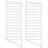 String Floor Grey Shelving System 2pcs
