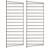 String Gable Brown Shelving System 2pcs