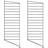 String Gavle Gulv Sorte Reolsystem 2stk