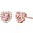 Michael Kors Heart Studs - Rose Gold/Transparent/Pink