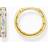 Thomas Sabo Creole Pavé Earrings - Gold/Transparent