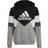 Adidas Colorblock Fleece Hoodie - Black/Medium Grey Heather/White (HA4007)