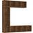 vidaXL Bookcase Brown Oak Bokhylla 180cm
