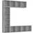 vidaXL Bookcase Gray Sonoma Oak Bokhylla 180cm