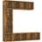 vidaXL Bookcase Smoked Oak Bokhylla 180cm