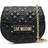 Love Moschino Quilted Logo Plaque Crossbody Bag - Black