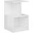 vidaXL Engineered Wood High Gloss White Sängbord 35x35cm