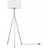 MiniSun Camden Brushed Chrome White Floor Lamp 155cm