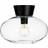 Belid Bullo Black/Clear Glass Ceiling Flush Light 27cm