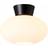 Belid Bullo Black/Opal Glass Ceiling Flush Light 27cm