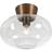 Belid Bullo Oxide/Clear Glass Takplafond ∅ 27cm