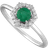 Gemondo Halo Ring 0.38 ct - White Gold/Green/Diamonds