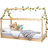 Treehouse House Style Wooden Pine Kids Bed Frame 38.6x77.2"