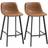 Homcom Industrial Brown Bar Stool 91cm 2pcs