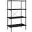 vidaXL 4 Tier Shelf Black Hyllsystem 80x130cm