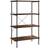 vidaXL -4 Tier Shelf Black and Natural Reolsystem 80x130cm