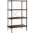 vidaXL -4 Tier Shelf Black and Natural Shelving System 80x130cm