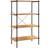 vidaXL -4 Tier Shelf Black and Oak Shelving System 80x130cm