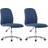 vidaXL 283603 Blue Køkkenstol 94cm 2stk