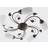 Lindby Stefania Black/White/Gold Ceiling Flush Light ∅ 58cm