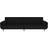 vidaXL Velvet Black Sofa 220cm 2 personers