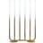 Konsthantverk December Matt White/Raw Brass Adventsljusstake 32cm