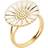 Lund Copenhagen Daisy Ring 18mm - Gold/White